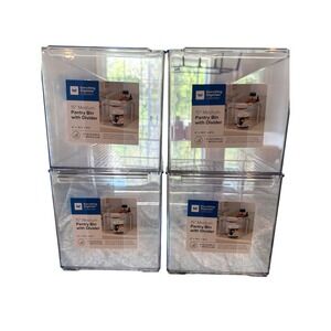 The Container Store Everything Organizer Collection 15in Medium Pantry Bin Set 4